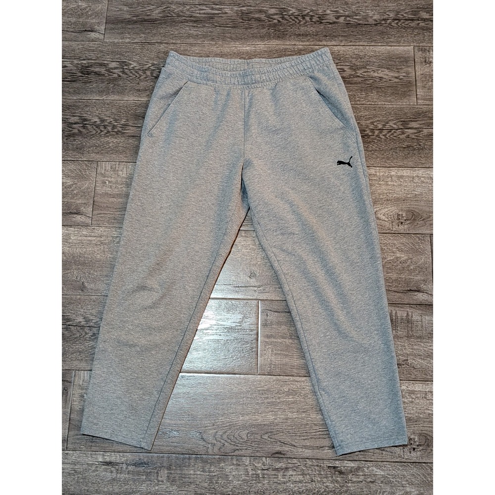 Puma Essentials Mens XL Grey Heather Sweatpants Fleece Joggers Athletic Pants